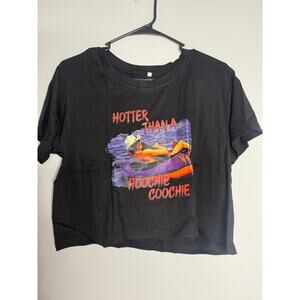 Hotter Than a Hoochie Coochie Crop T-Shirt - Size Medium